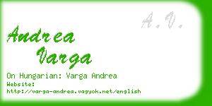 andrea varga business card